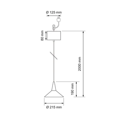 Isse Taklampa E27 Svart