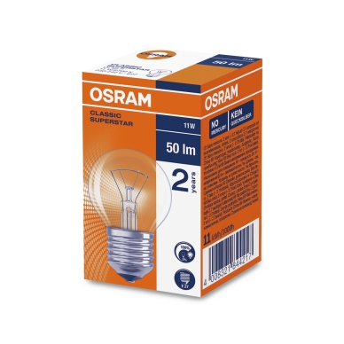 OSRAM alt Glödlampa E27 11W 2700K 50 Lumen