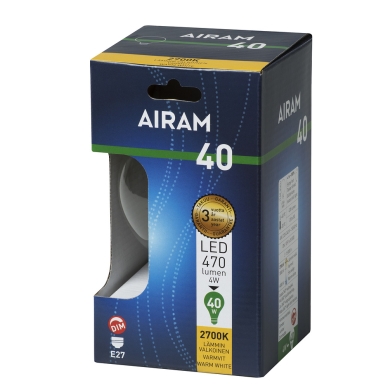 AIRAM alt Dimbar LED-lampa G95 4W 2700K 470 lumen