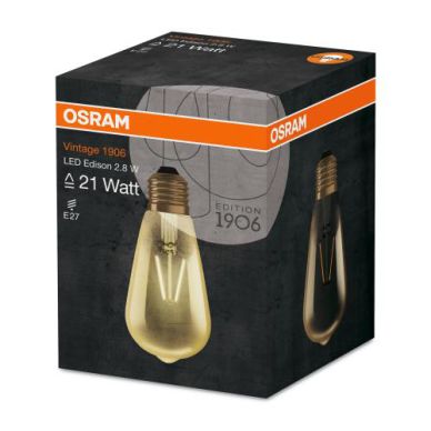 OSRAM alt LED-lampa E27 2,5W 2500K 225 lumen Osram vintage 1906