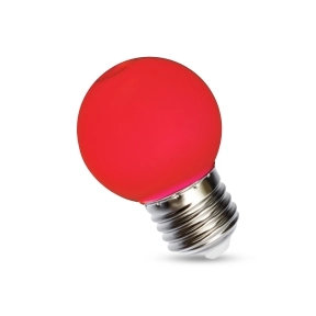 Röd E27 LED Klotlampa 1W 230V