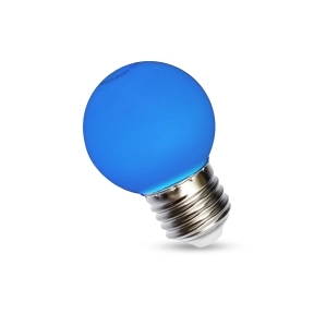 Blå E27 LED Klotlampa 1W 230V