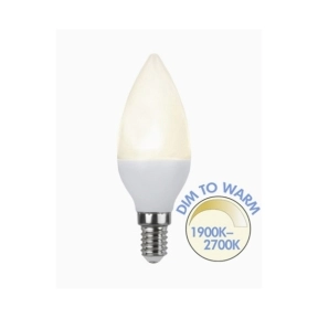 LED E14 Dim to warm 5W 2700-1900K 390 lumen