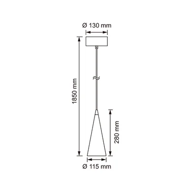 Onia Taklampa E27 Svart